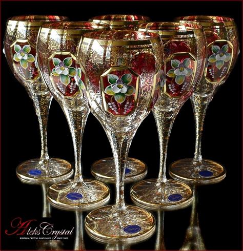 czechoslovakian crystal wine glasses|czech republic crystal wine glasses.